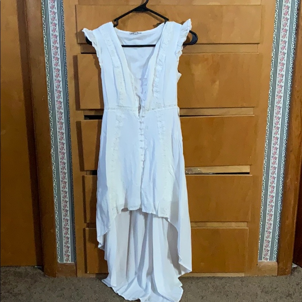 beachy high low dress.